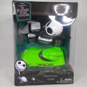 DISNEY'S NIGHTMARE BEFORE CHRISTMAS FRICTION CARS JACK SKELLINGTON & OOGIE NIB